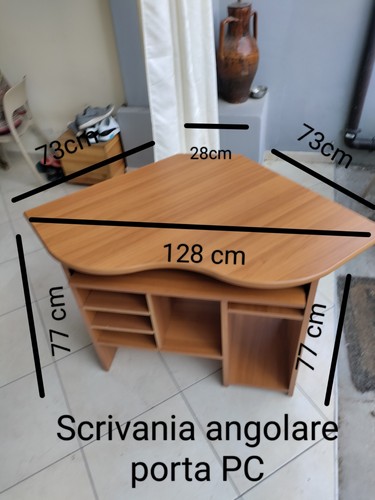 Scrivania angolare porta - scrivania,